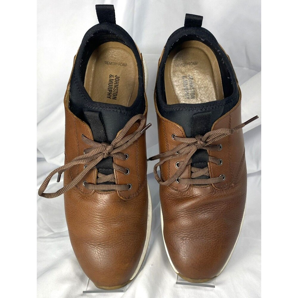 Johnston & Murphy K18 Memory Foam Brown Leather Sneaker Men's Size 11.5 M - Picture 2 of 8